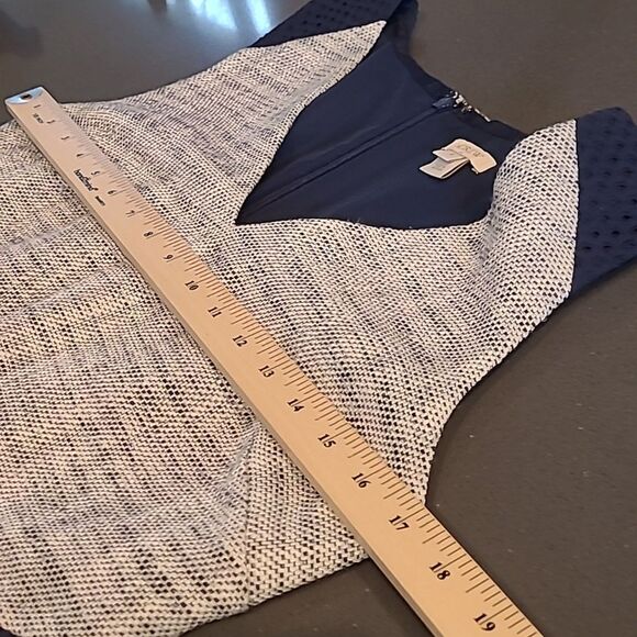 J.Crew  sz 8 navy & white  midi dress, fully lined - Picture 8 of 11